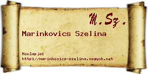 Marinkovics Szelina névjegykártya
